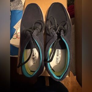 Steve Madden Blue Suede Sneakers